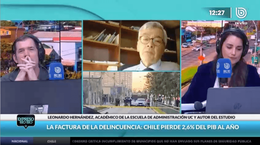 La factura de la delincuencia: experto dice que alza de homicidios en 6 años cuesta US$ 9 mil millones