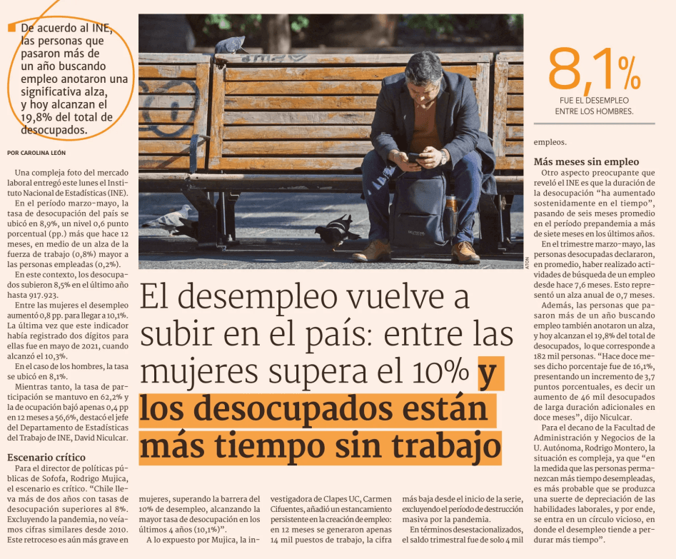 El desempleo vuelve a subir en el país: entre las mujeres supera el 10% y los desocupados están más tiempo sin trabajo 