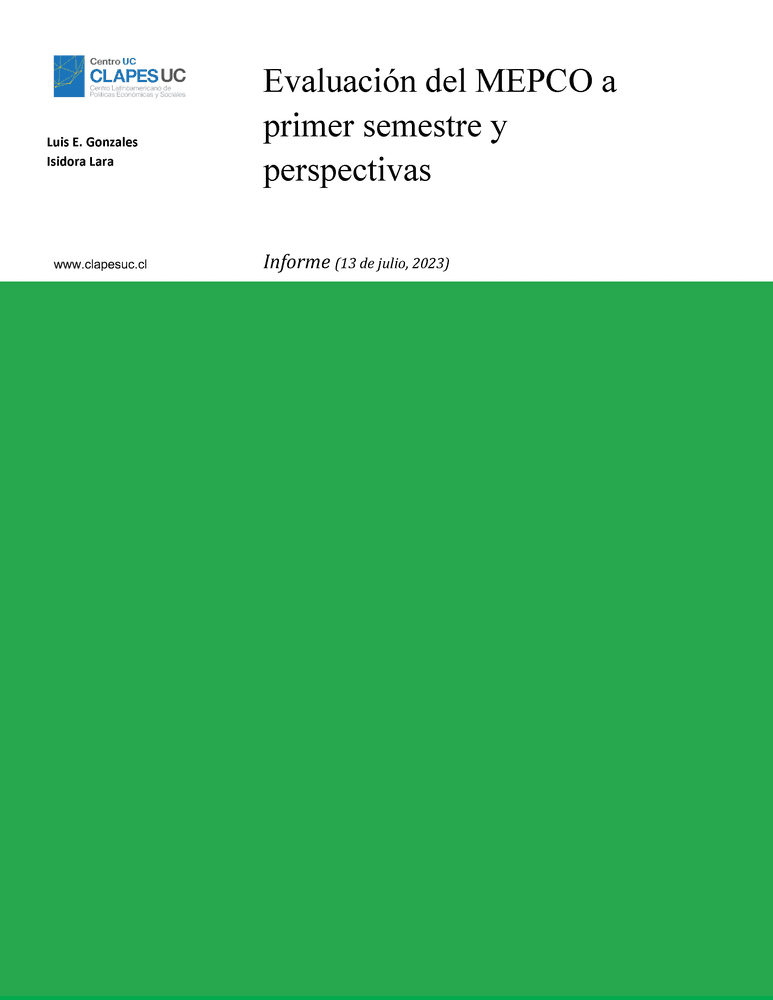 Informe MEPCO: "Evaluación del MEPCO a primer semestre y perspectivas " (13 julio 2023)