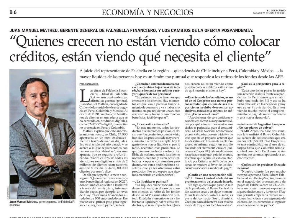 “Quienes crecen no están viendo cómo colocar créditos, están viendo qué necesita el cliente”