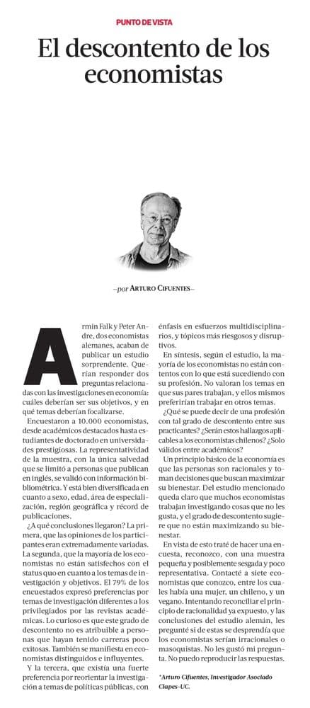 El descontento de los economistas