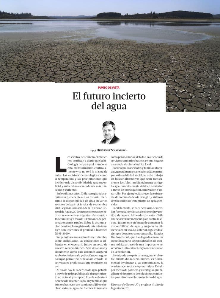 El futuro incierto del agua