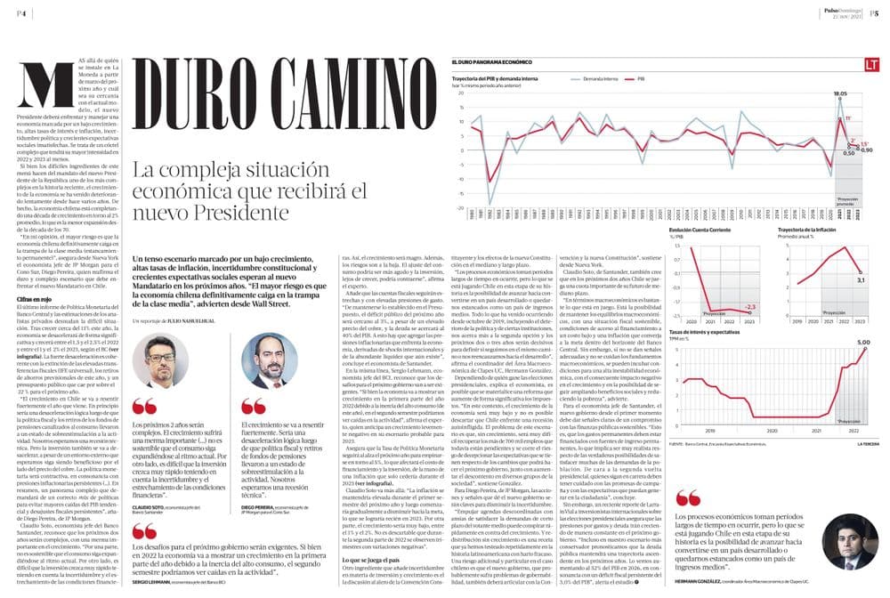 DURO CAMINO La compleja situación económica que recibirá el nuevo Presidente