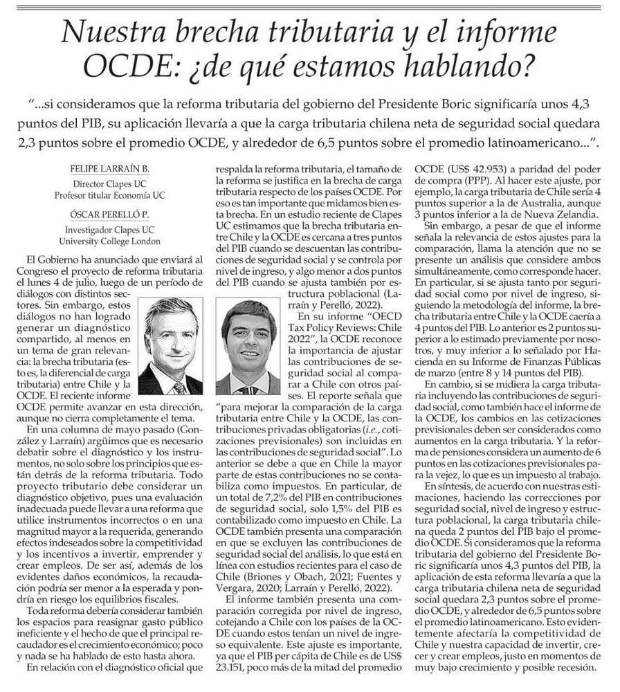 Nuestra brecha tributaria y el informe OCDE: ¿de qué estamos hablando?