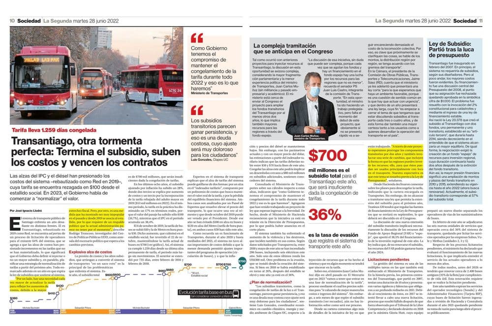 Transantiago, otra tormenta perfecta: Termina el subsidio, suben los costos y vencen los contratos