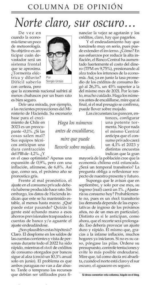 Norte claro, sur oscuro...