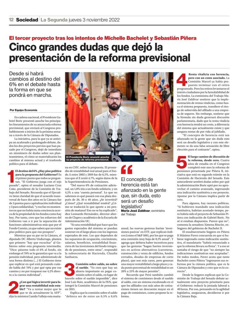 Cinco grandes dudas que dejó la presentación de la reforma previsional