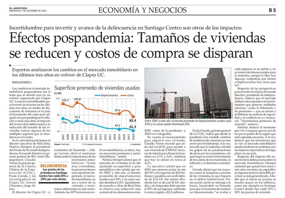 Efectos pospandemia: Tamaños de viviendas se reducen y costos de compra se disparan