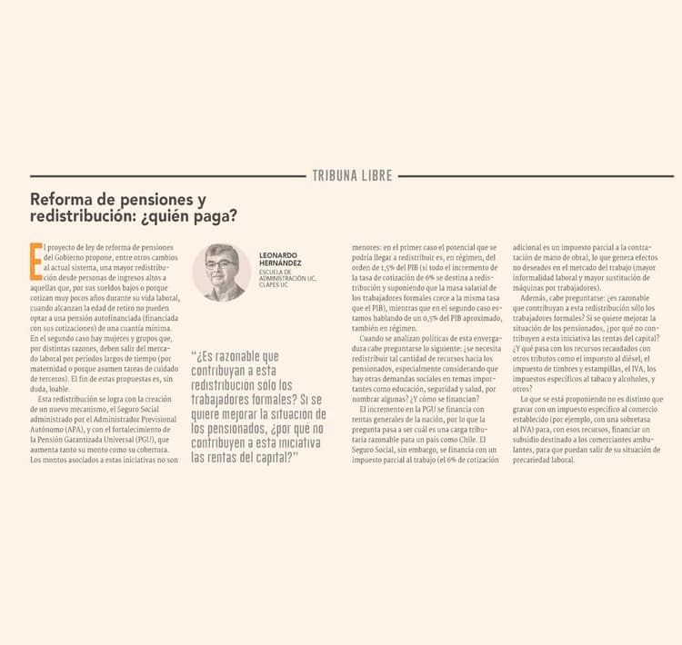 Clapes UC | Reforma de pensiones y redistribución: ¿quién paga?