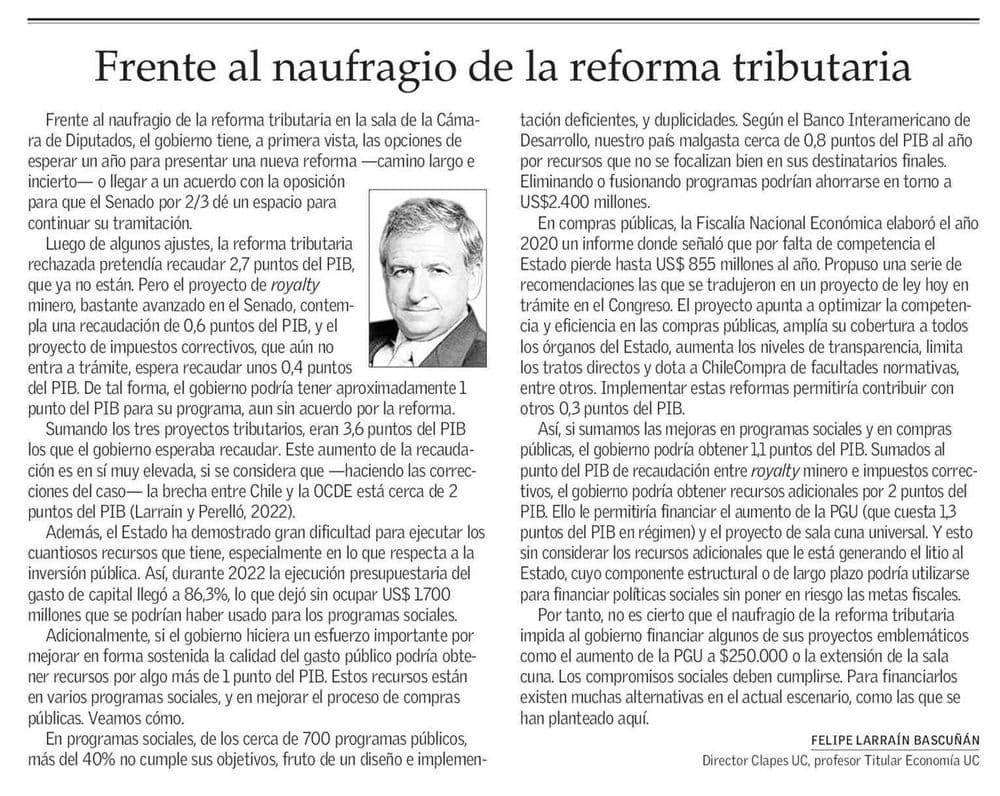Frente al naufragio de la reforma tributaria