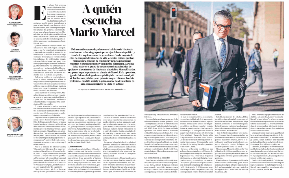 A quién escucha Mario Marcel