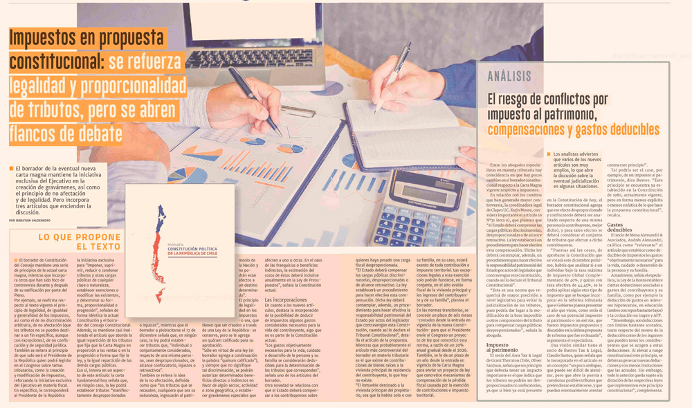 Impuestos en propuesta constitucional: se refuerza legalidad y proporcionalidad de tributos, pero se abren flancos de debate