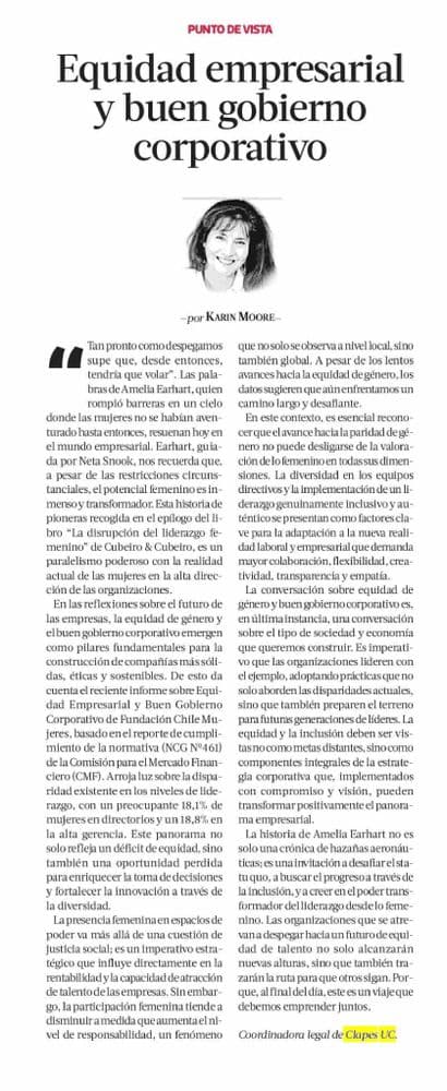 Equidad empresarial y buen gobierno corporativo