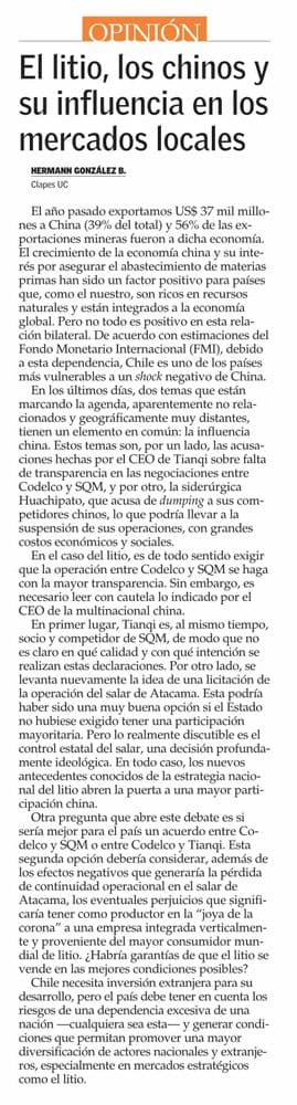 El litio, los chinos y su influencia en los mercados locales