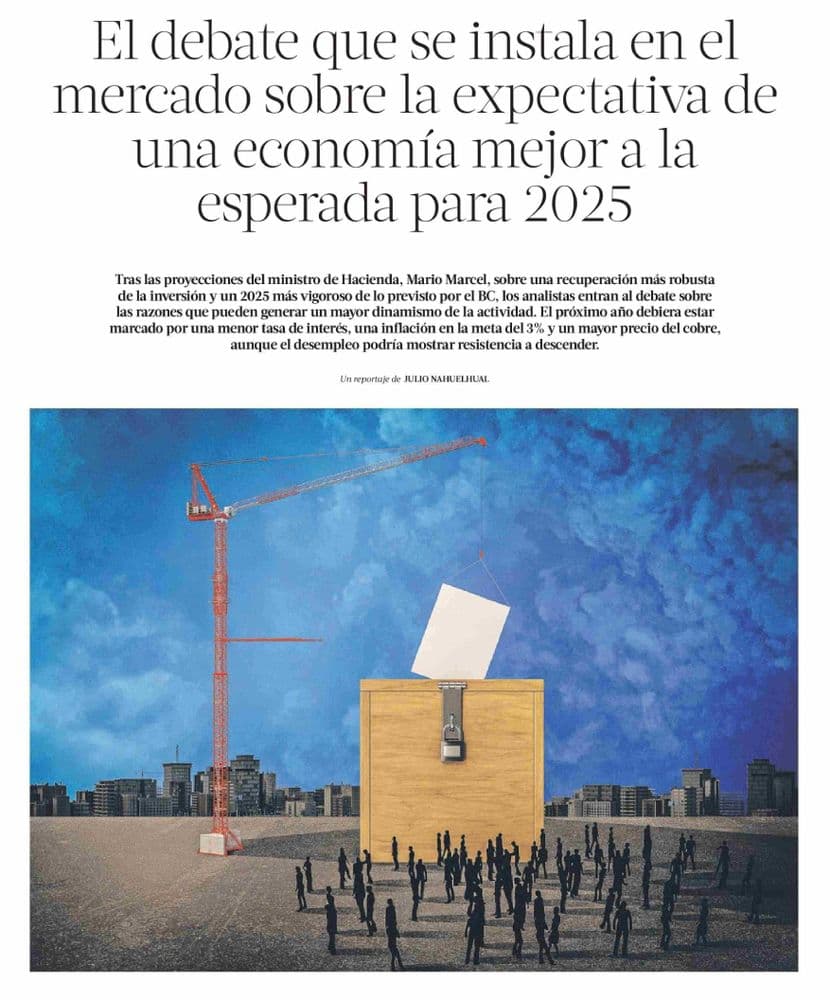 El debate que se instala en el mercado sobre la expectativa de una economía mejor a la esperada para 2025