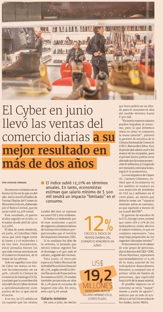 El Cyber en junio llevó las ventas del comercio diarias a su mejor resultado en más de dos años