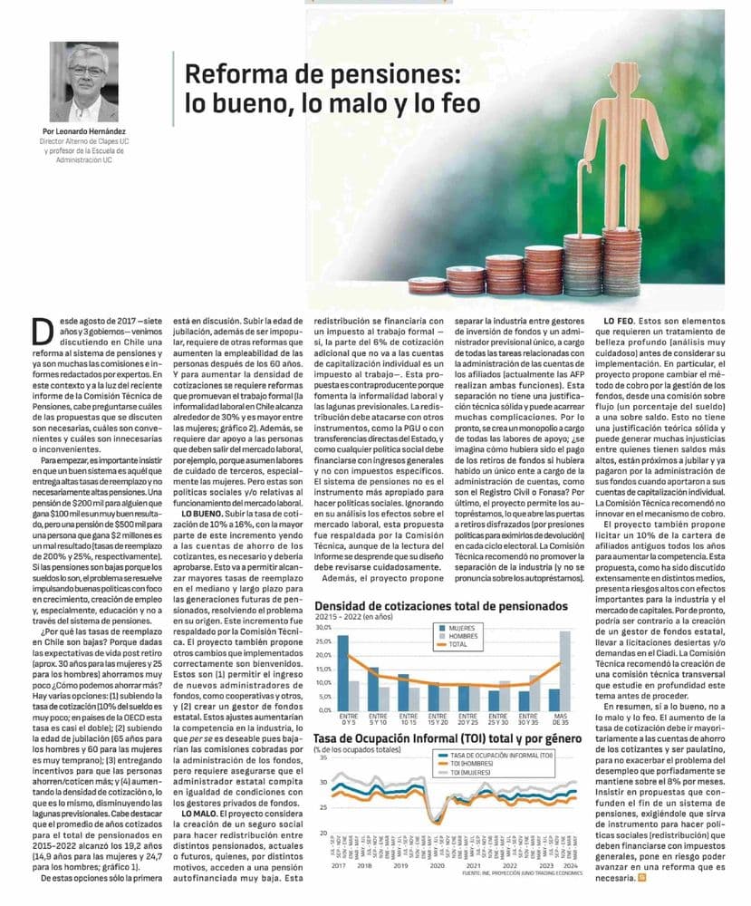 Reforma de pensiones: lo bueno, lo malo y lo feo