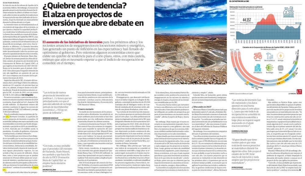 ¿Quiebre de tendencia? El alza en proyectos de inversión que abre debate en el mercado
