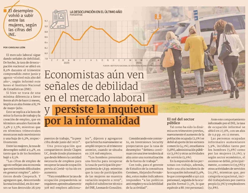 Economistas aún ven señales de debilidad en el mercado laboral y persiste la inquietud por la informalidad