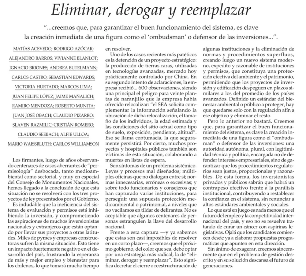 Eliminar, derogar y reemplazar