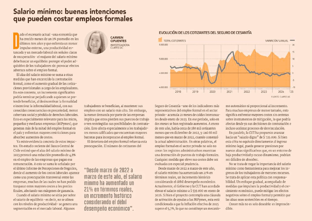 Salario mínimo: buenas intenciones que pueden costar empleos formales 