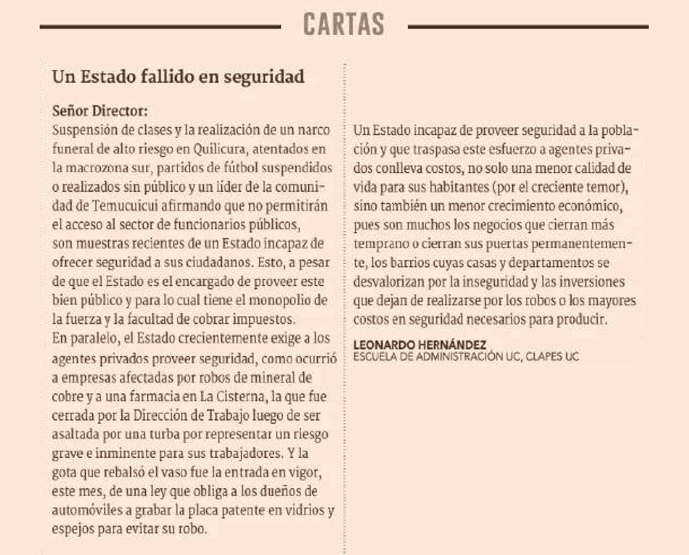 Un Estado fallido en seguridad