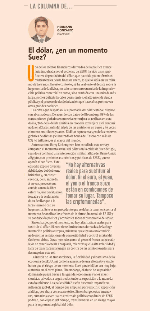 El dólar, ¿en un momento Suez?