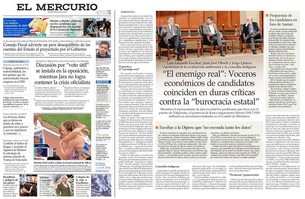 “El enemigo real”: Voceros económicos de candidatos coinciden en duras críticas contra la “burocracia estatal”