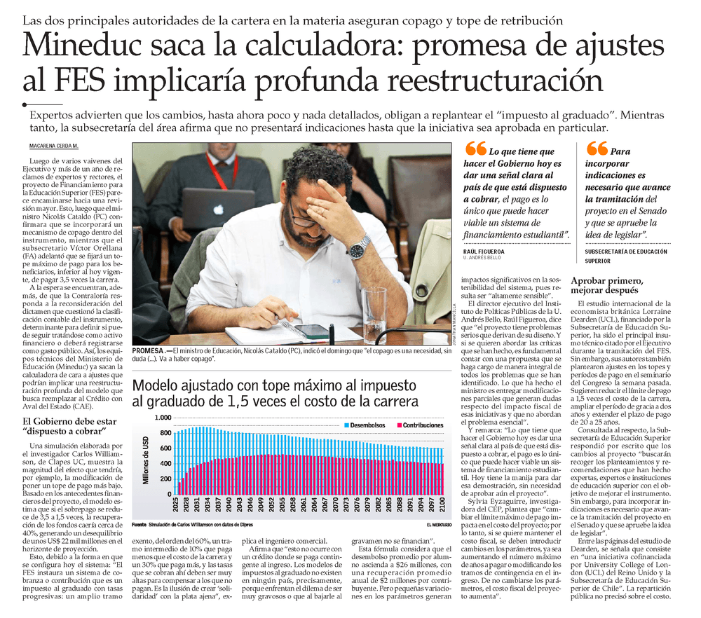 Mineduc saca la calculadora: promesa de ajustes al FES implicaría profunda reestructuración