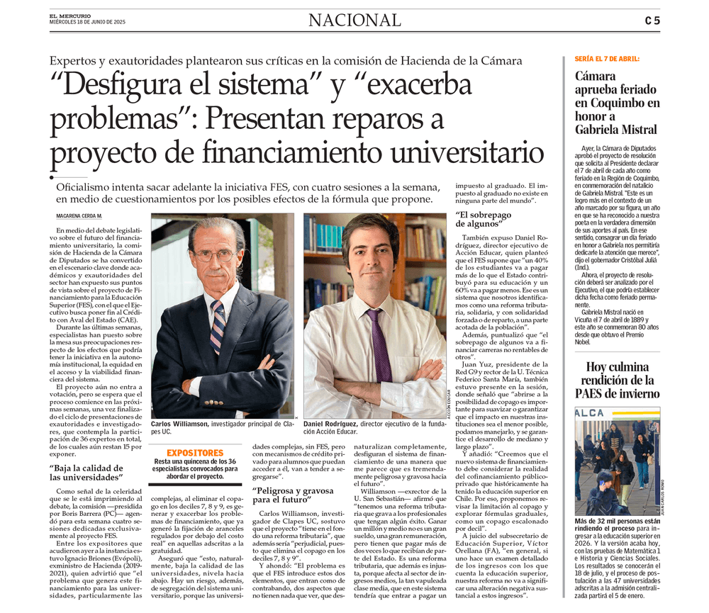 “Desfigura el sistema” y “exacerba problemas”: Presentan reparos a proyecto de financiamiento universitario