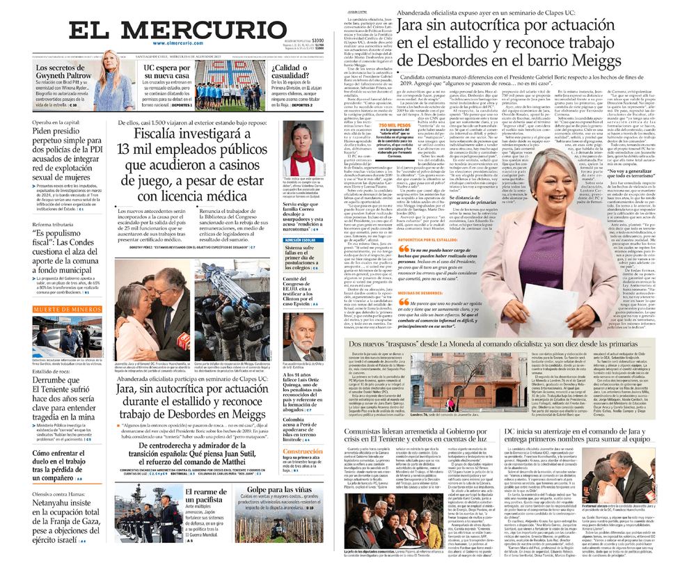 Abanderada oficialista expuso ayer en un seminario de CLAPES UC: Jara sin autocrítica por actuación en el estallido y reconoce trabajo de Desbordes en el barrio Meiggs 