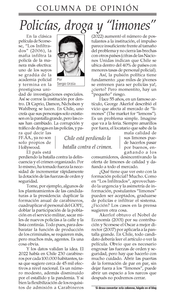 Policías, droga y “limones”
