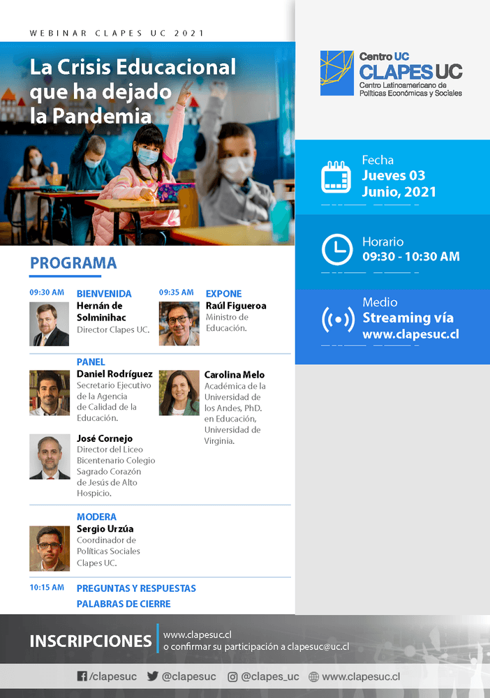 Webinar CLAPES UC: La Crisis Educacional que ha dejado la Pandemia