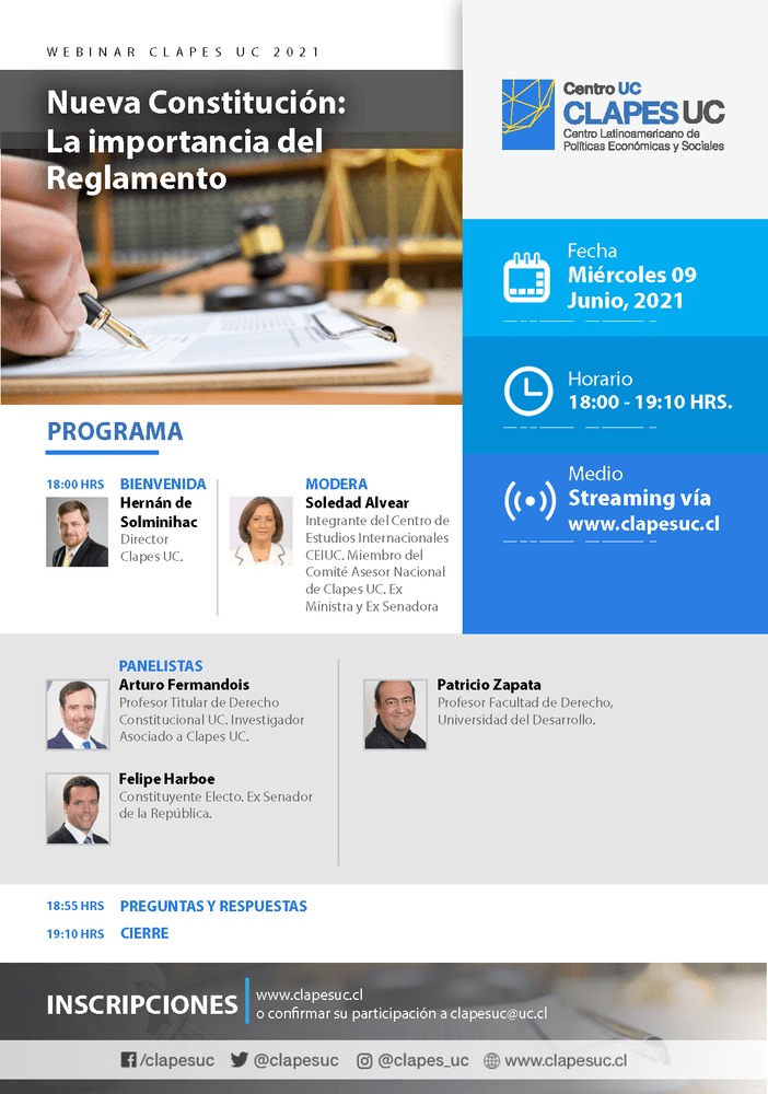 Webinar CLAPES UC: Nueva Constitución: La importancia del Reglamento