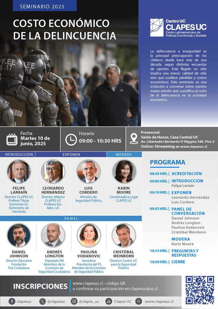 Clapes UC | Seminario CLAPES UC: Costo económico de la delincuencia