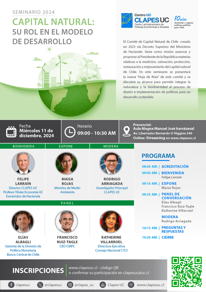 Seminario Clapes UC: "Capital Natural: su rol en el modelo de desarrollo"