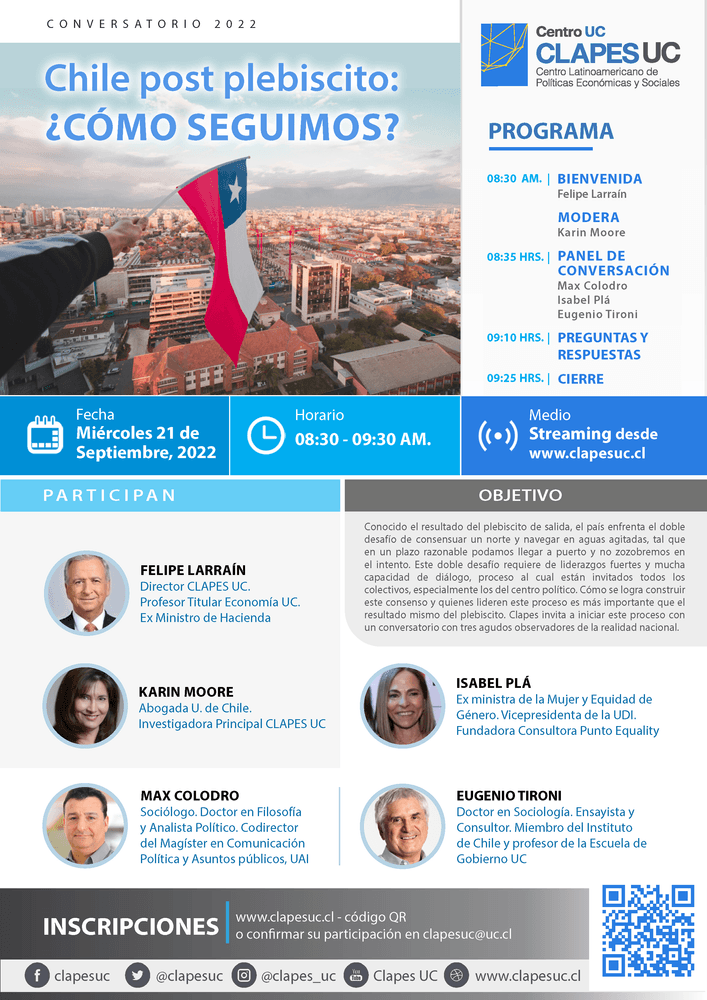 Webinar CLAPES UC: Chile post plebiscito: ¿cómo seguimos?