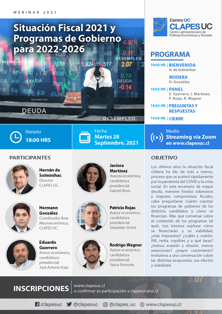 Webinar CLAPES UC: "Situación Fiscal 2021 y Programas de Gobierno para 2022-2026"