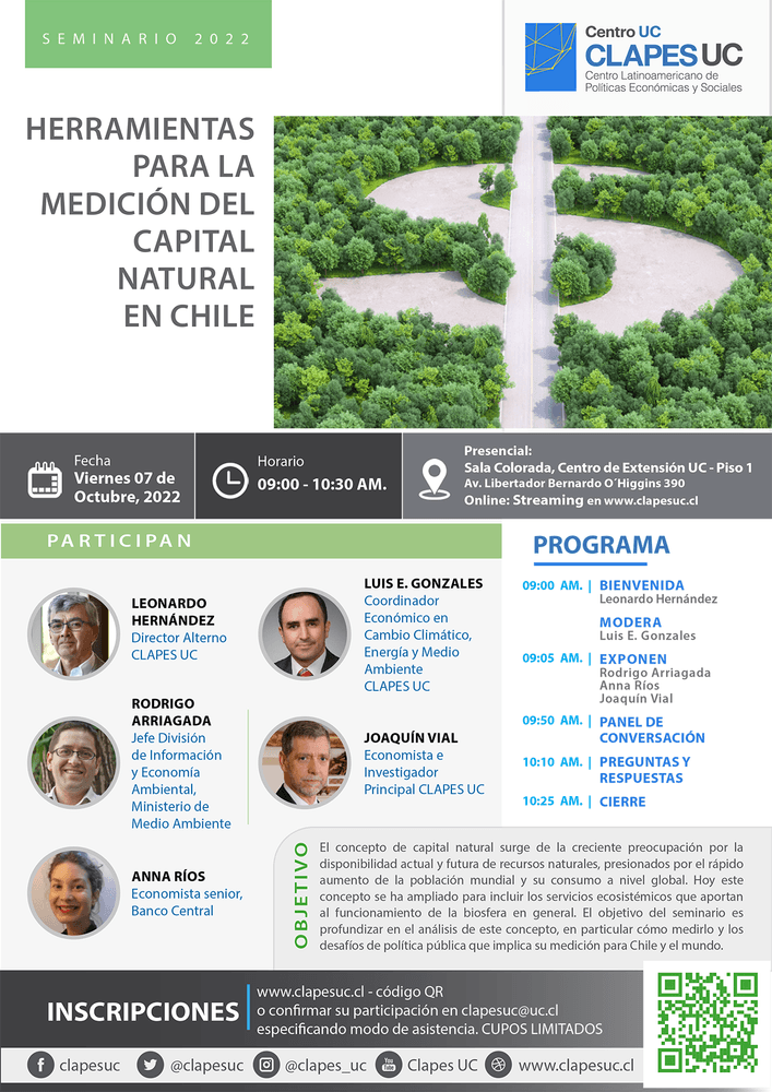Seminario CLAPES UC: Herramientas para la medición del Capital Natural en Chile