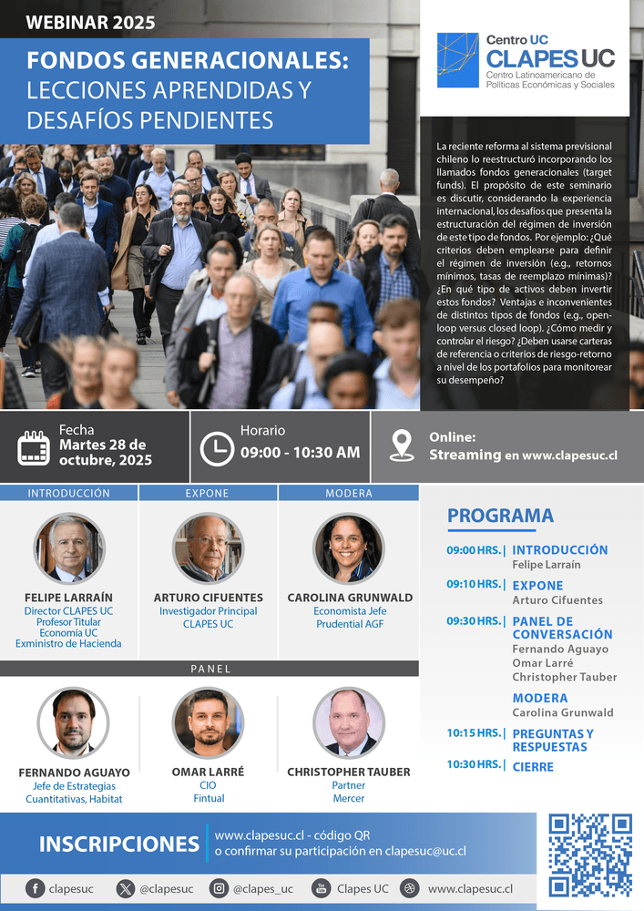 Webinar CLAPES UC: "Fondos Generacionales: Lecciones Aprendidas y Desafíos Pendientes"
