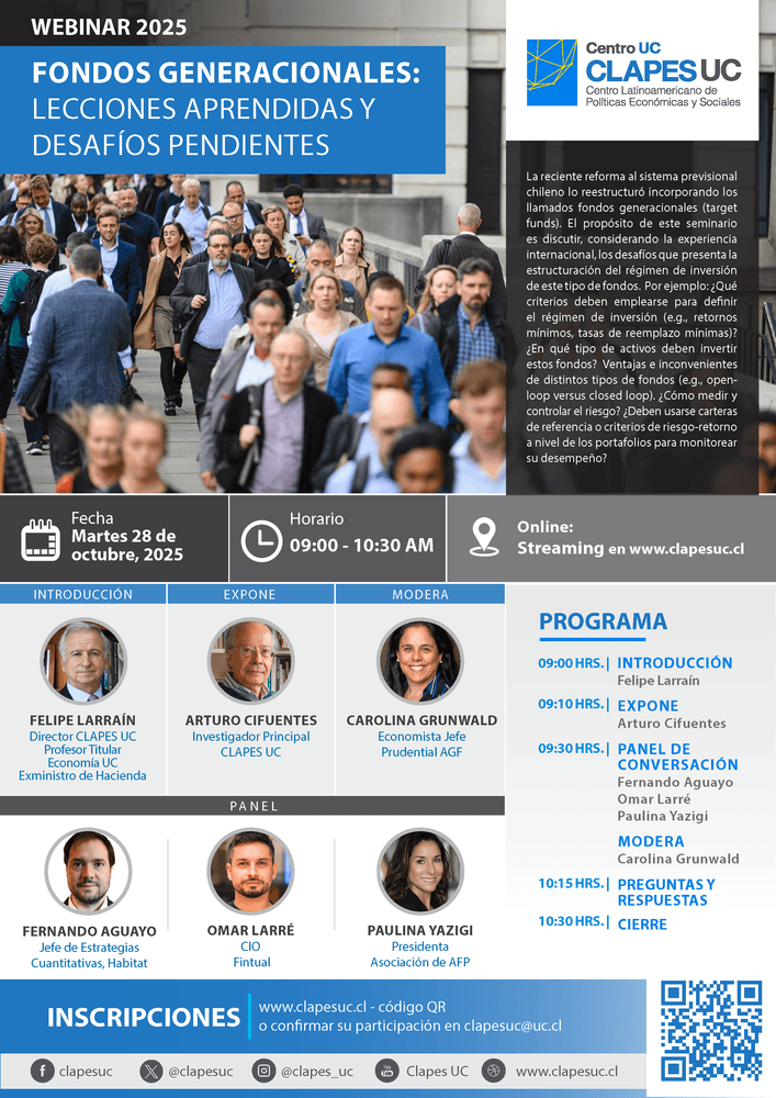 Webinar CLAPES UC: "Fondos Generacionales: Lecciones Aprendidas y Desafíos Pendientes"