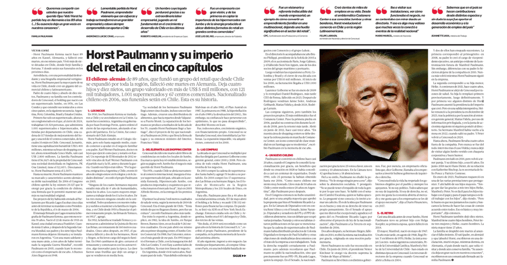 Horst Paulmann y su imperio del retail en cinco capítulos 
