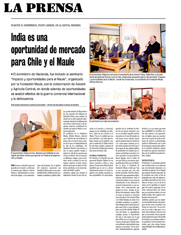 India es una oportunidad de mercado para Chile y el Maule