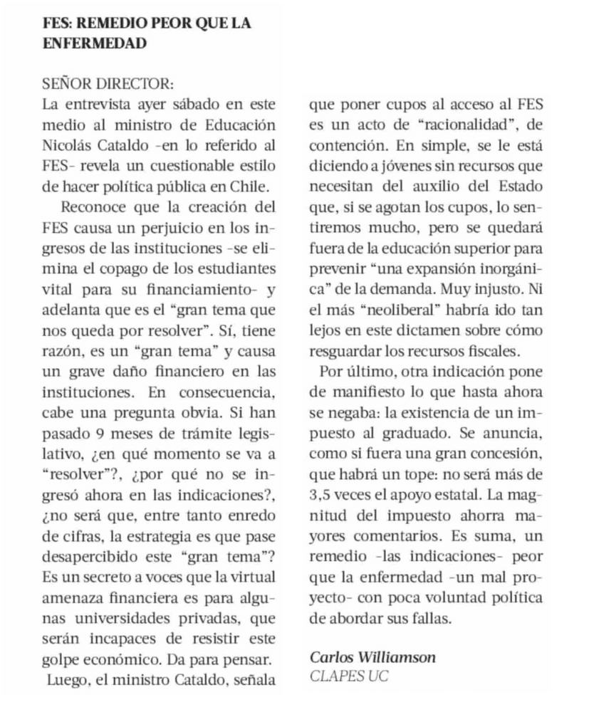 FES: Remedio peor que la enfermedad