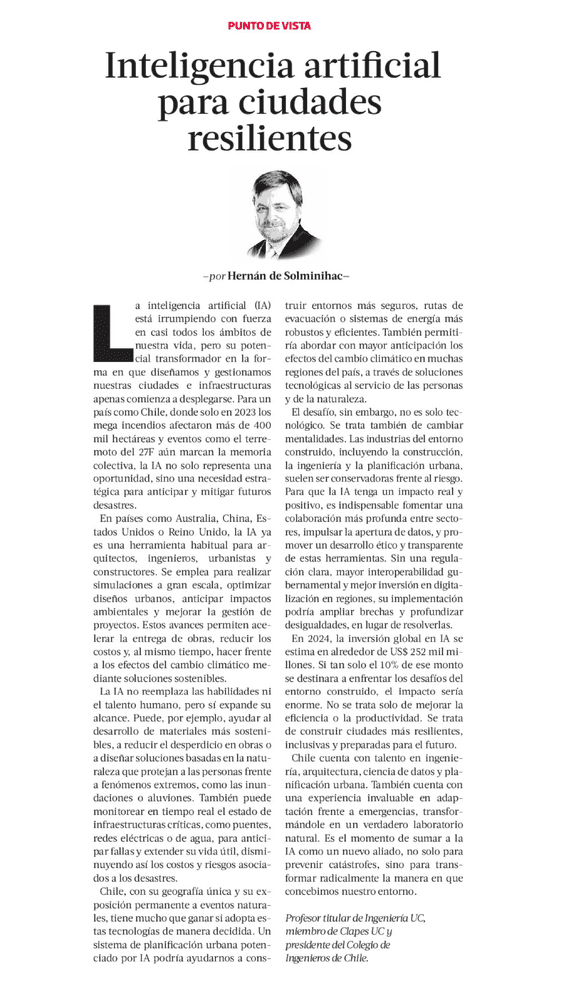 Inteligencia artificial para ciudades resilientes