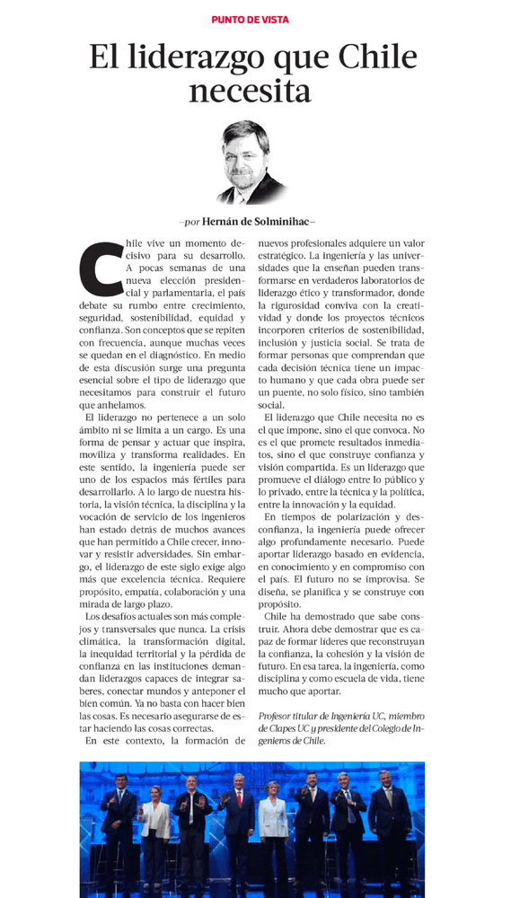 El liderazgo que Chile necesita
