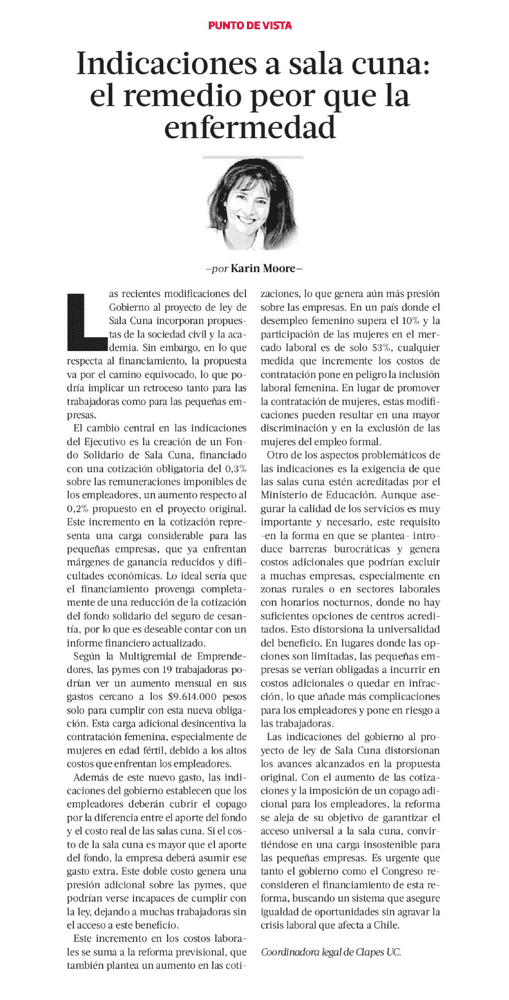 Indicaciones a sala cuna: el remedio peor que la enfermedad