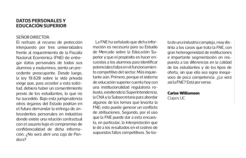 Datos personales y educación superior