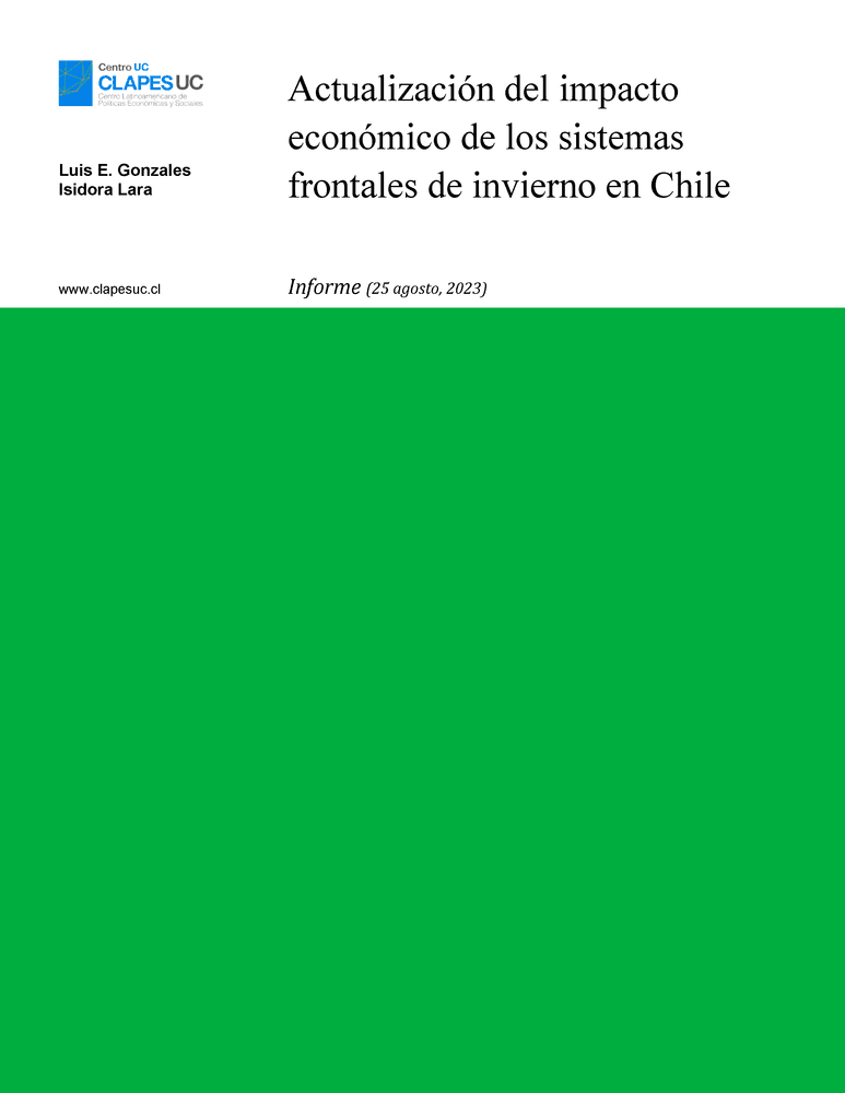 Informe: Actualización del impacto económico de los sistemas frontales de invierno en Chile 