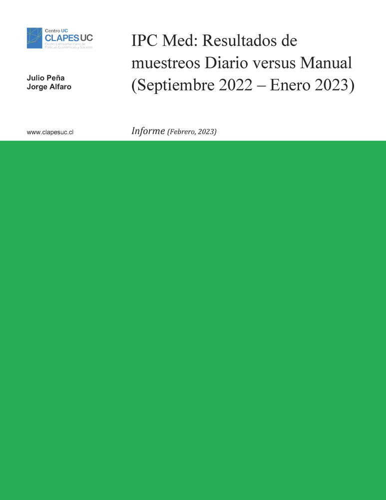 Informe IPC Med: Resultados de muestreos Diario versus Manual (Septiembre 2022 – Enero 2023)
